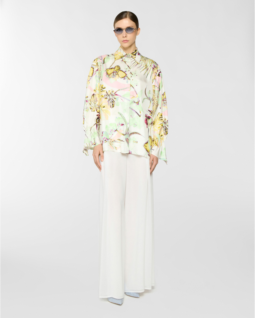 Jungle Orchids silk shirt 