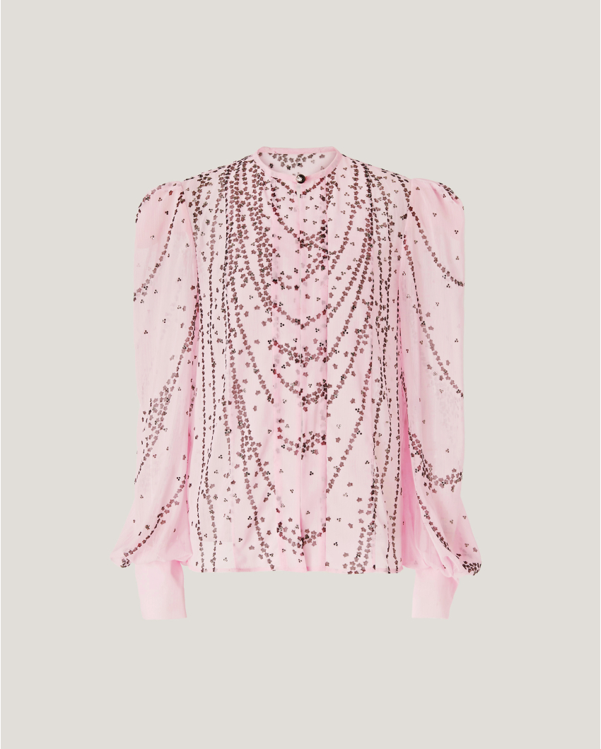 Micro Orchids shirt with rhinestones