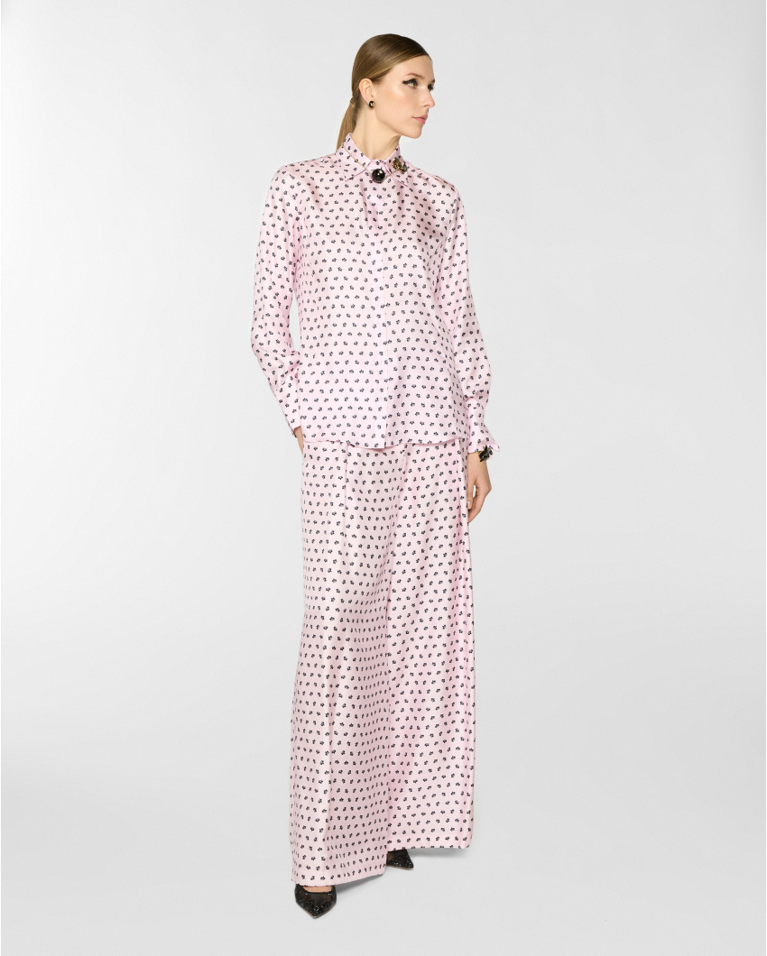 Micro Orchids silk shirt