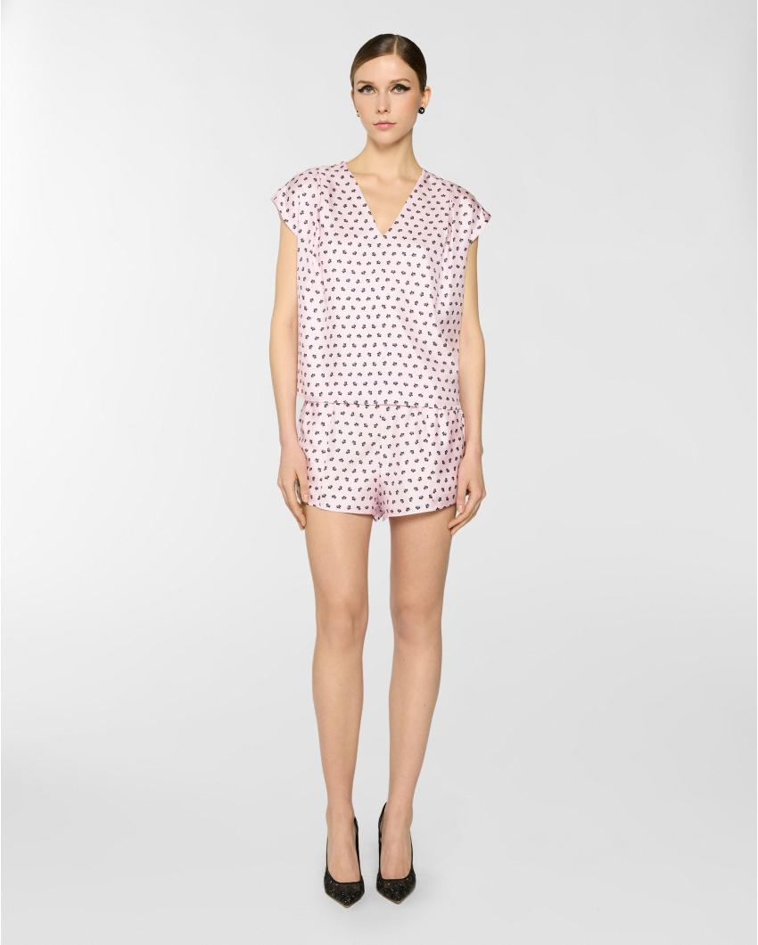 Micro Orchids silk top 