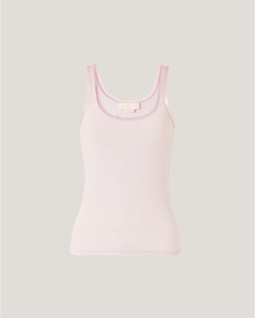 Contrast trim tank top