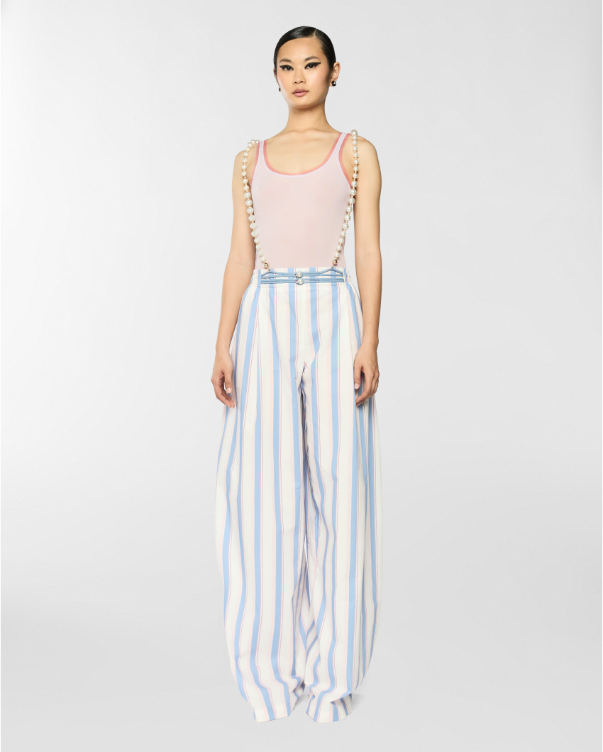 Contrast trim tank top