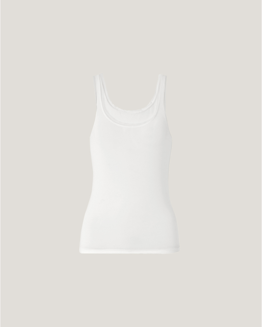 Contrast trim tank top