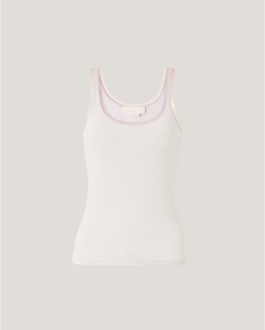 Contrast trim tank top