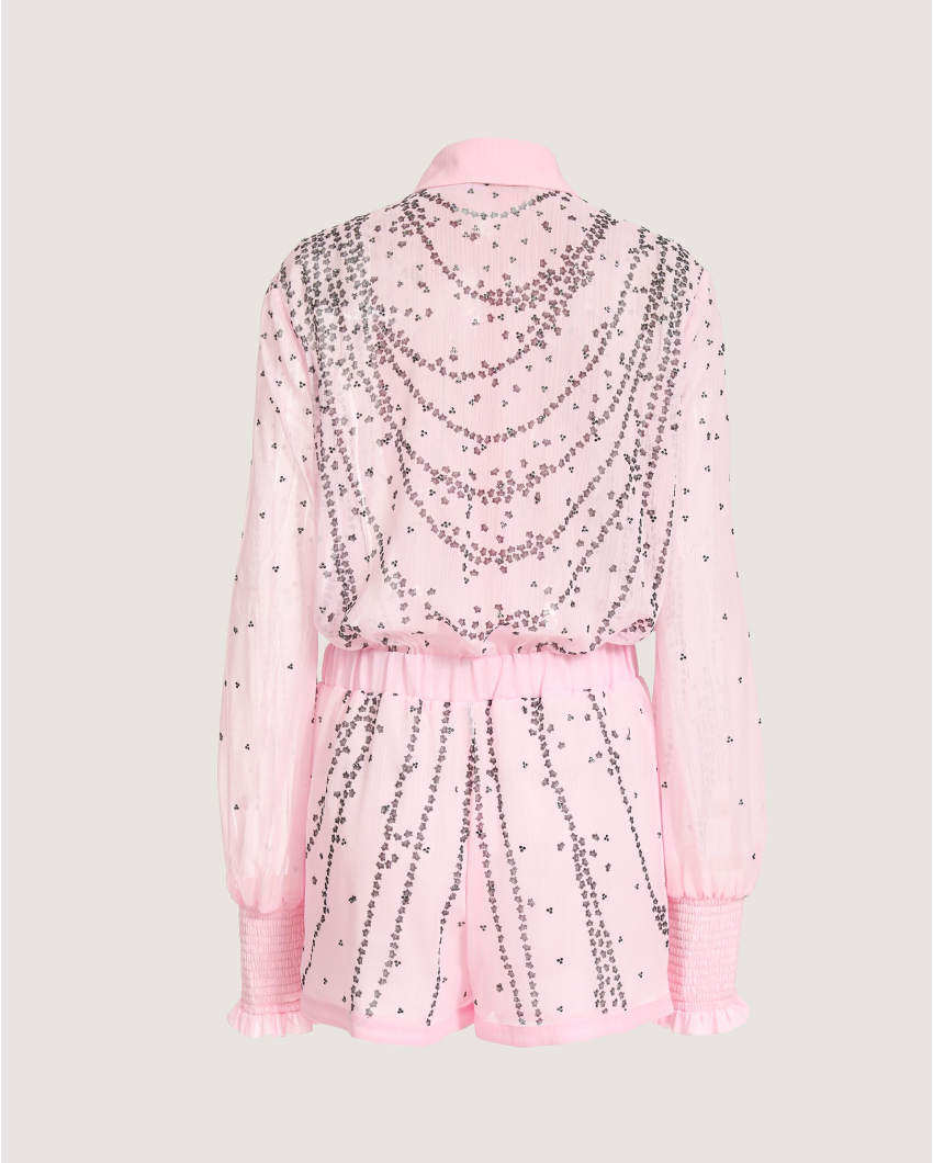 Micro Orchids playsuit with rhinestones