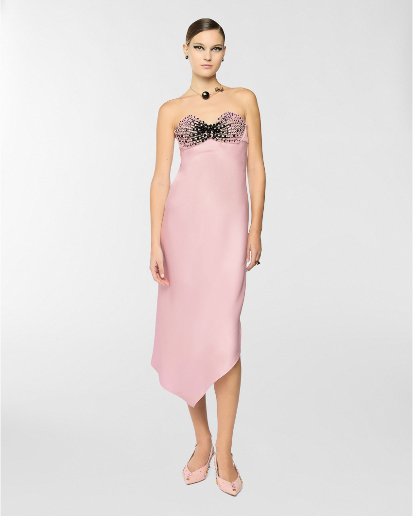 Dress with pearls bra