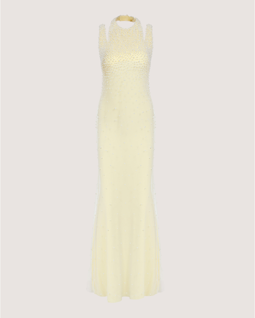 Long dress with pearls