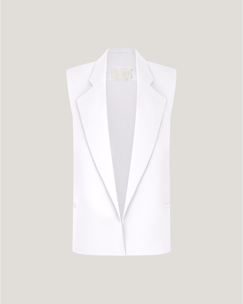Vest with notched lapel
