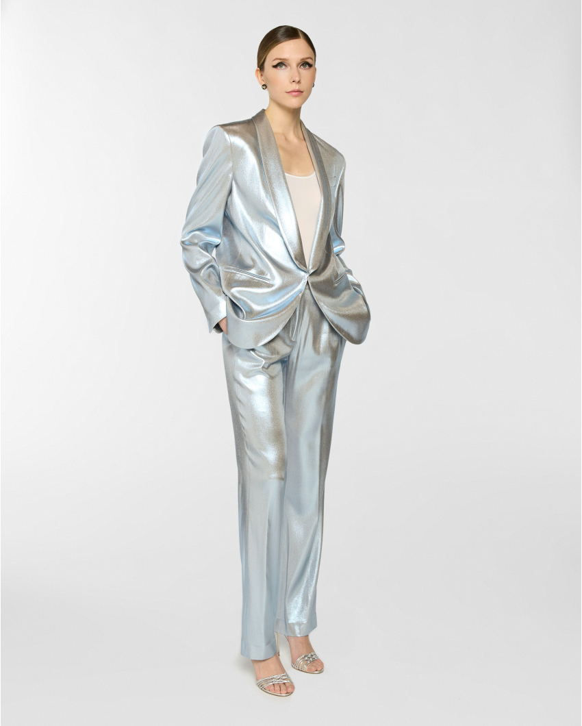 Shiny tailored trousers