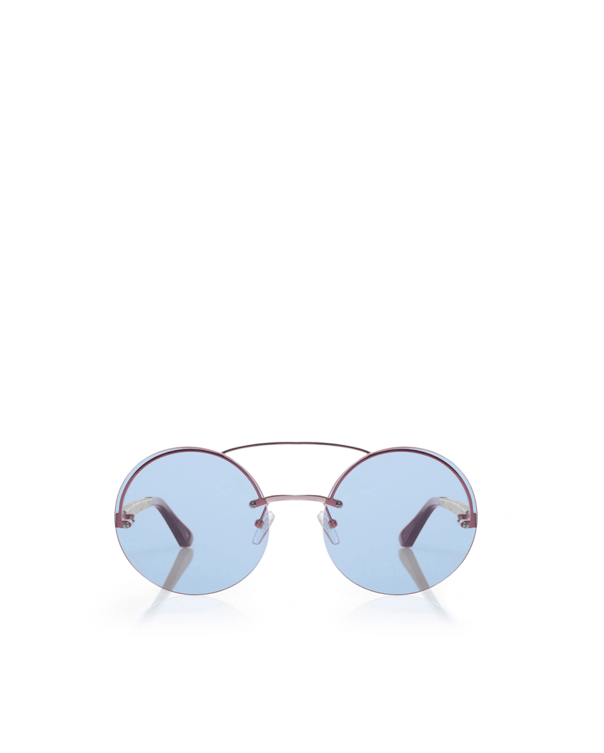 Round double bridge sunglasses blue