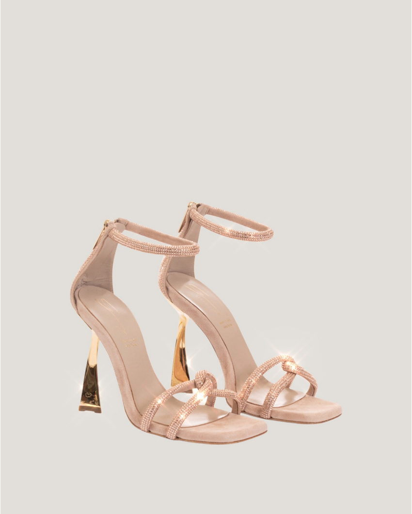 Sandals with rhinestones