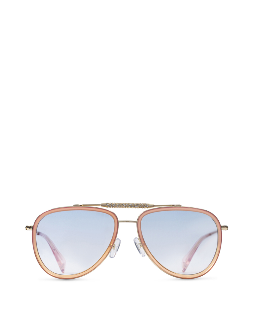 Pink aviator style sunglasses