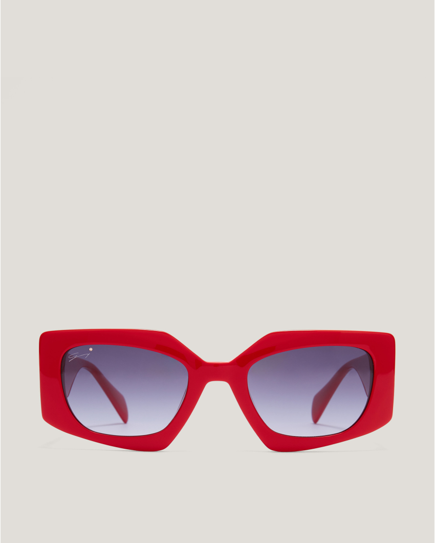 Red square sunglasses
