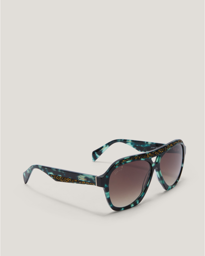 Green Tortoiseshell Sunglasses