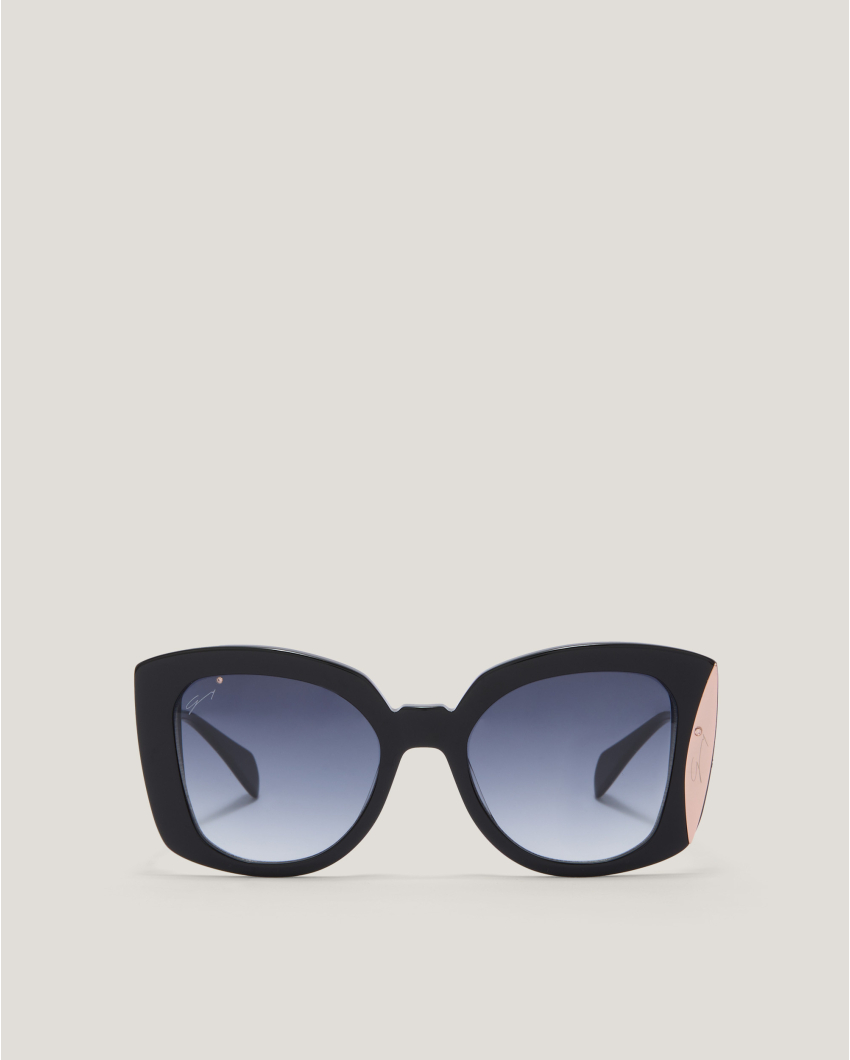 Black Sunglasses with Metallic Details