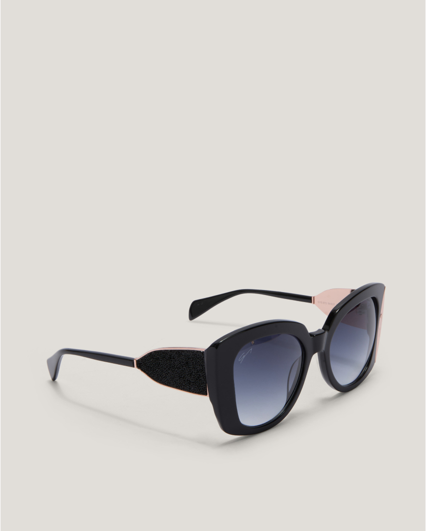 Black Sunglasses with Metallic Details