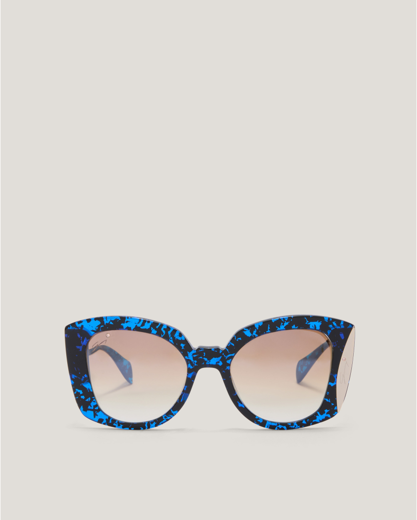 Blue Marbled Effect Sunglasses
