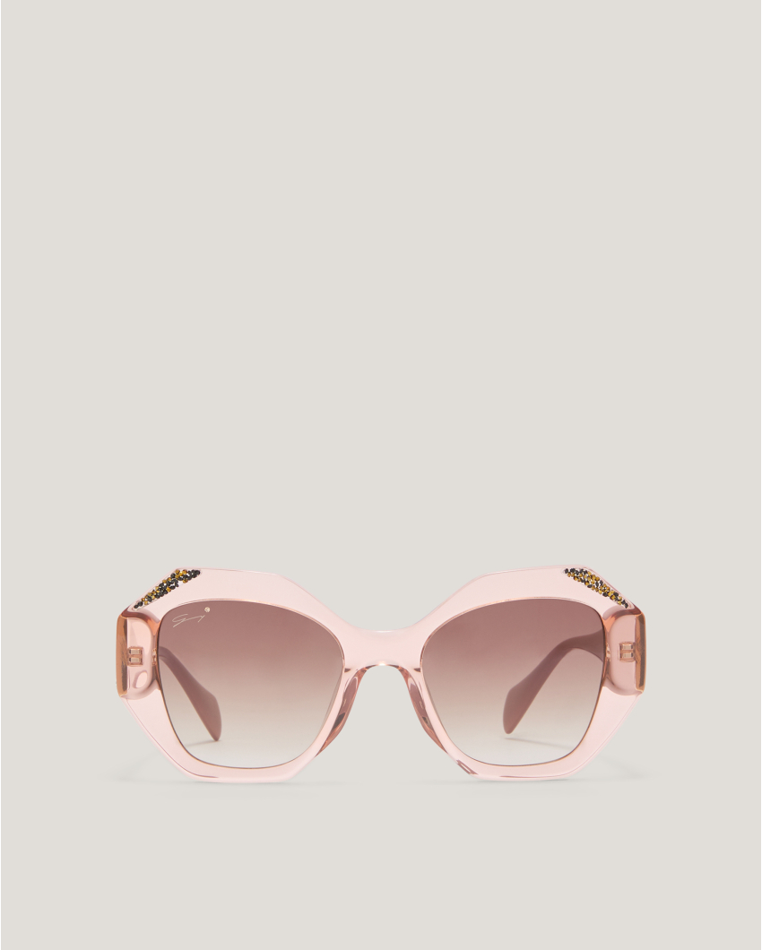 Pink sunglasses with crystal detailing