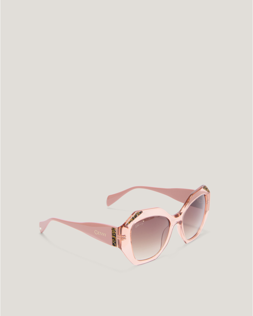 Pink sunglasses with crystal detailing