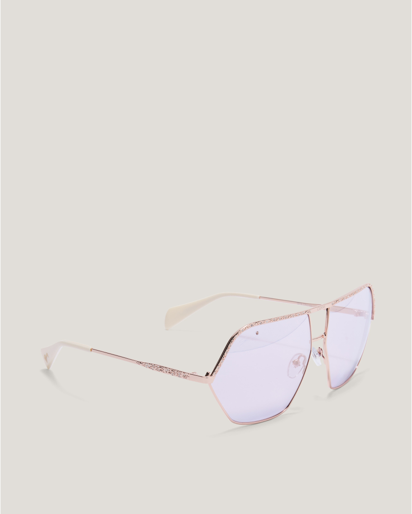 Aviator sunglasses with glitter frame