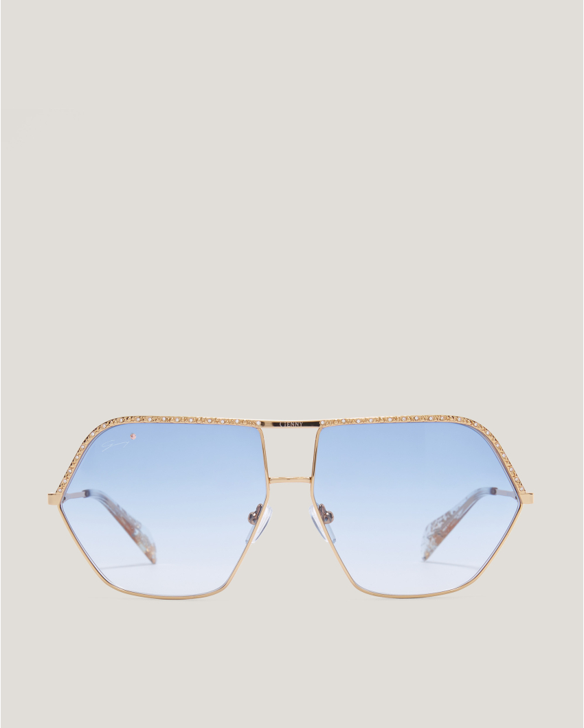 Aviator sunglasses with glitter frame
