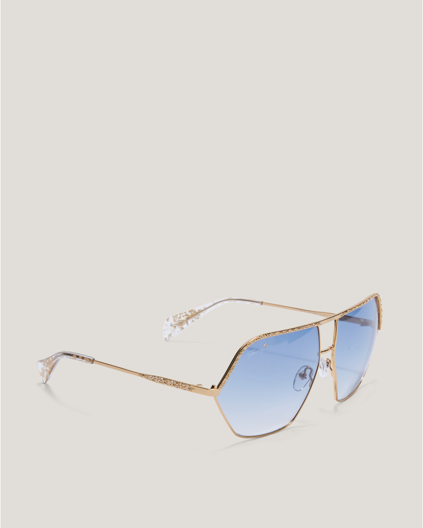 Aviator sunglasses with glitter frame
