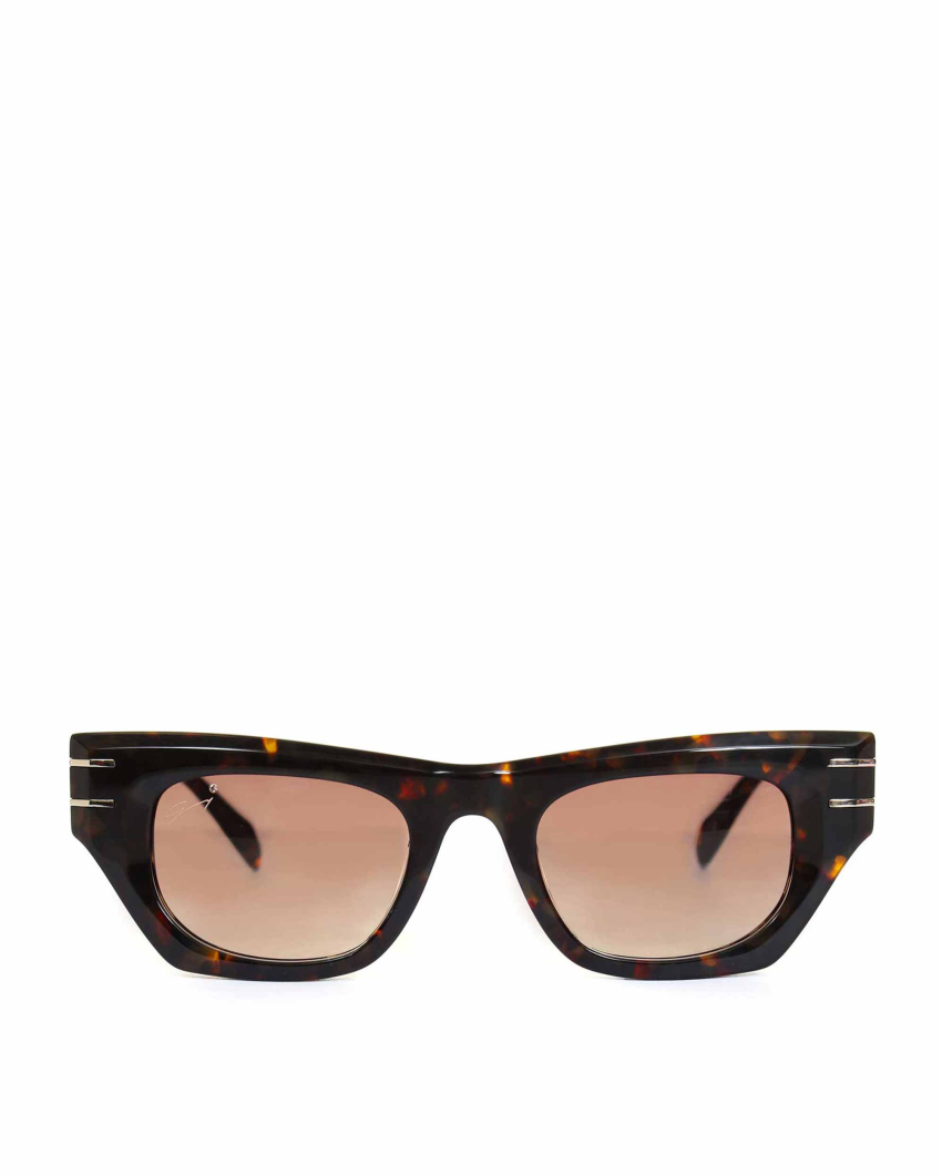 Tortoiseshell sunglasses with orchid