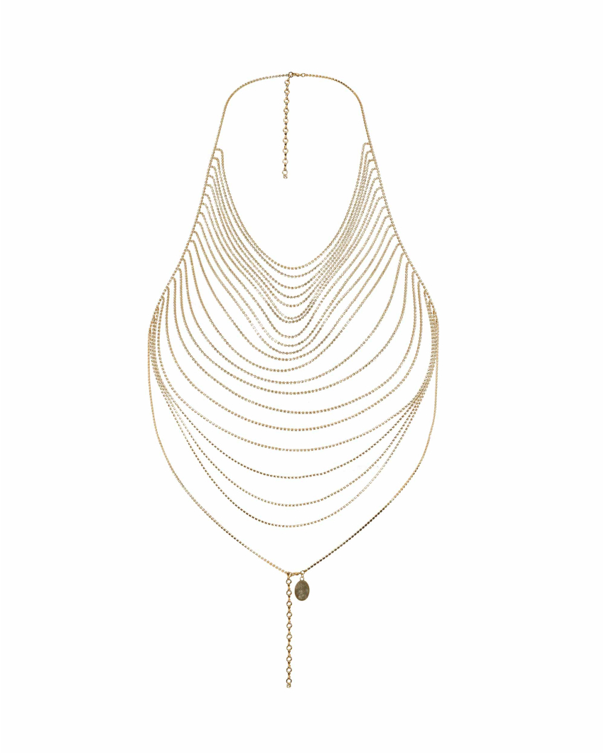 Rhinestone body chain