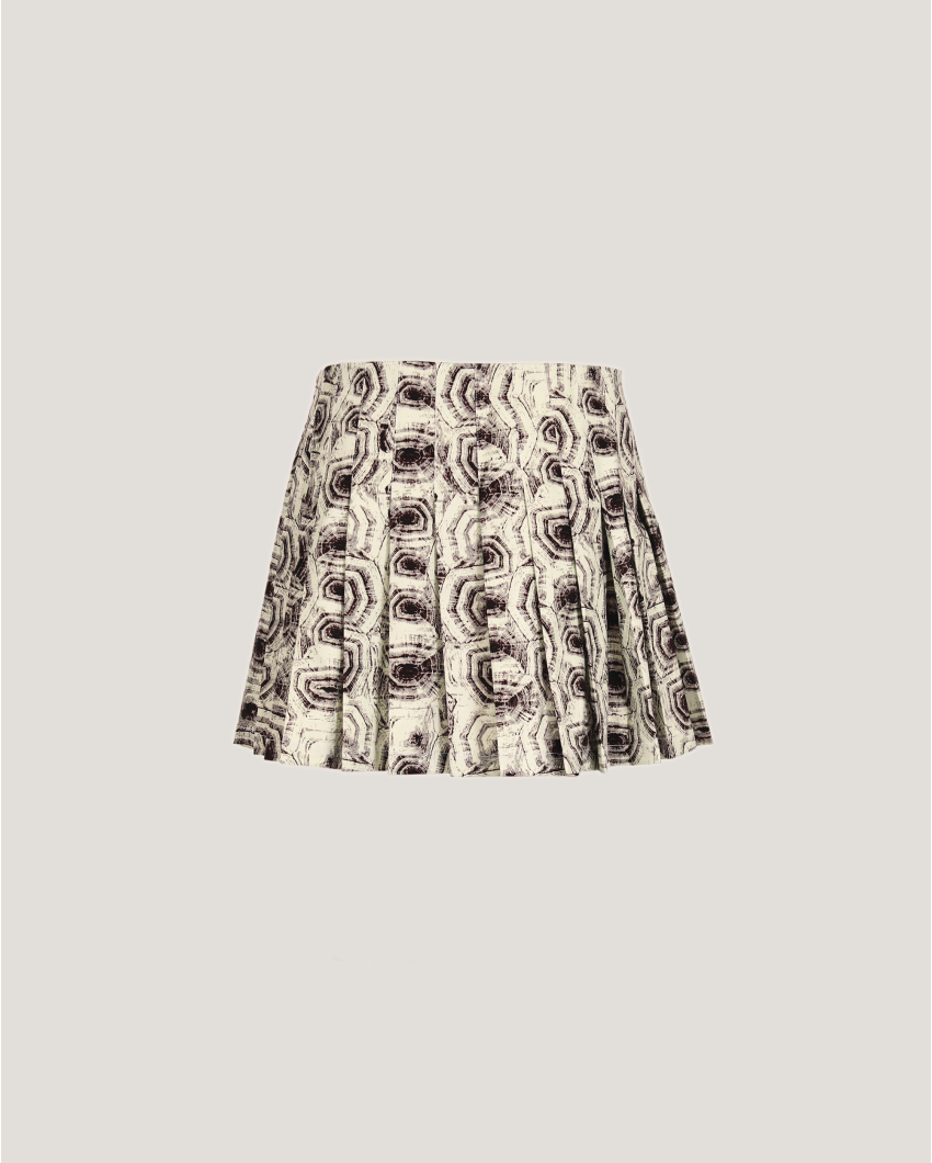 Mini skirt with turtle print 